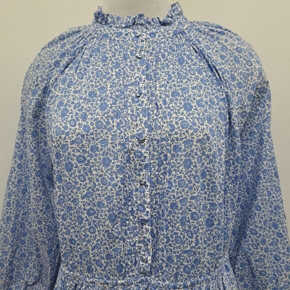 J. Crew Liberty London Blue Floral Dress - Picture 12 of 15